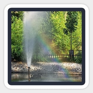 Fountain Rainbow Sticker